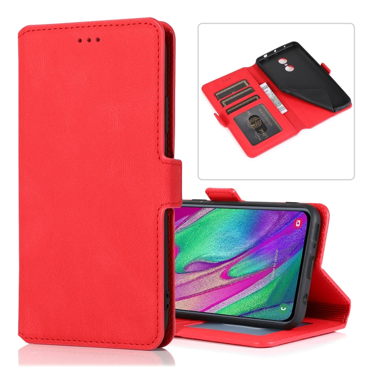 For Samsung Galaxy A40 Retro Magnetic Closing Clasp Horizontal Flip Leather Case with Holder & Card Slots & Photo Frame & Wallet