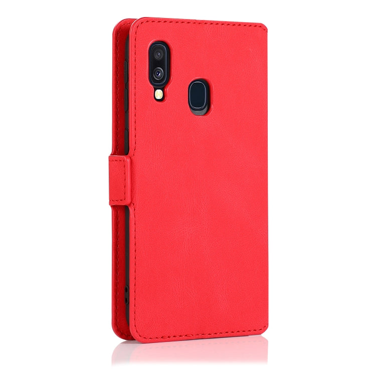 For Samsung Galaxy A40 Retro Magnetic Closing Clasp Horizontal Flip Leather Case with Holder & Card Slots & Photo Frame & Wallet