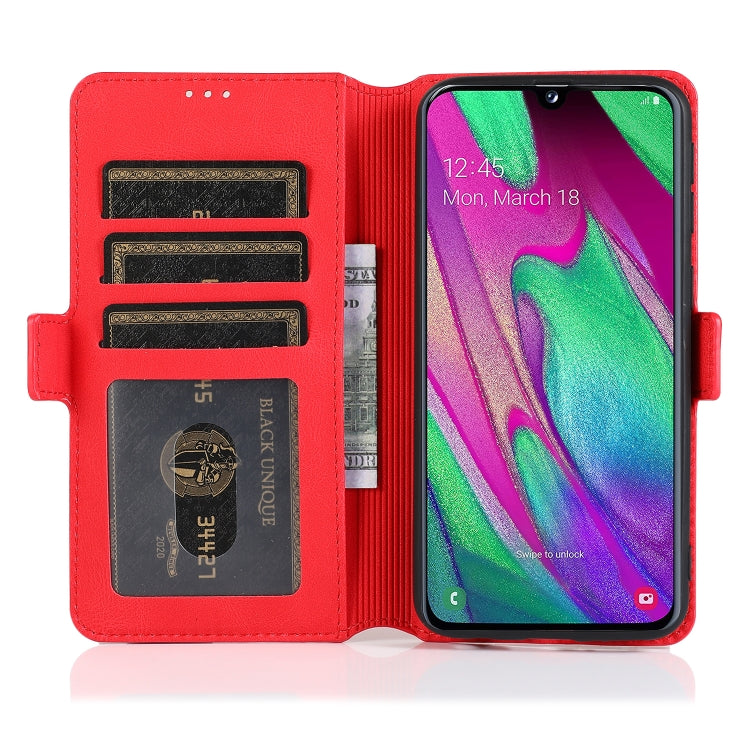 For Samsung Galaxy A40 Retro Magnetic Closing Clasp Horizontal Flip Leather Case with Holder & Card Slots & Photo Frame & Wallet
