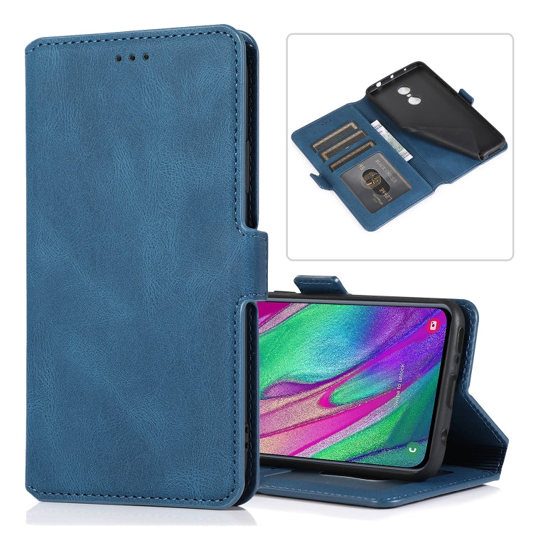 For Samsung Galaxy A40 Retro Magnetic Closing Clasp Horizontal Flip Leather Case with Holder & Card Slots & Photo Frame & Wallet