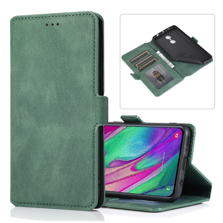 For Samsung Galaxy A40 Retro Magnetic Closing Clasp Horizontal Flip Leather Case with Holder & Card Slots & Photo Frame & Wallet