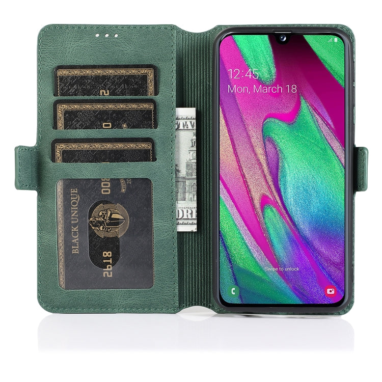 For Samsung Galaxy A40 Retro Magnetic Closing Clasp Horizontal Flip Leather Case with Holder & Card Slots & Photo Frame & Wallet