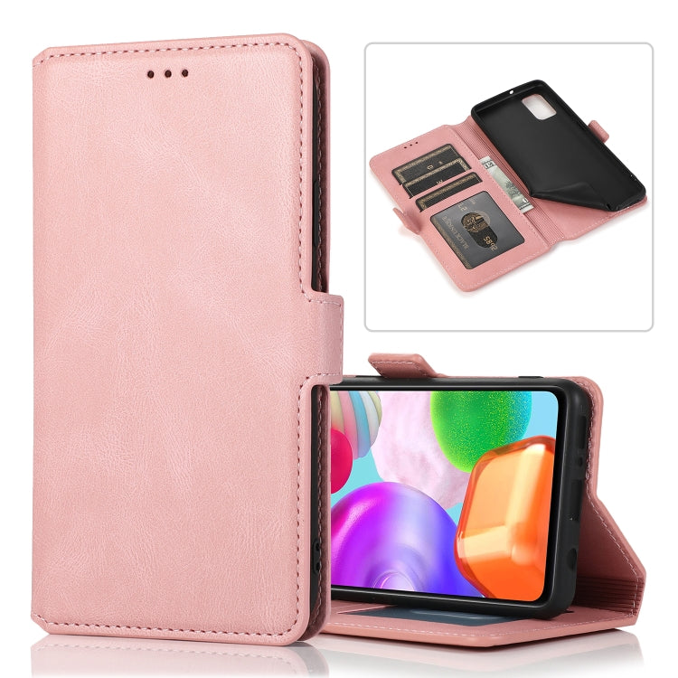 For Samsung Galaxy A41 Retro Magnetic Closing Clasp Horizontal Flip Leather Case with Holder & Card Slots & Photo Frame & Wallet