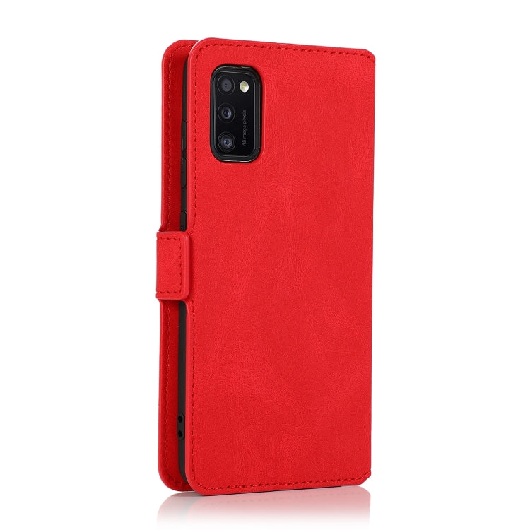 For Samsung Galaxy A41 Retro Magnetic Closing Clasp Horizontal Flip Leather Case with Holder & Card Slots & Photo Frame & Wallet