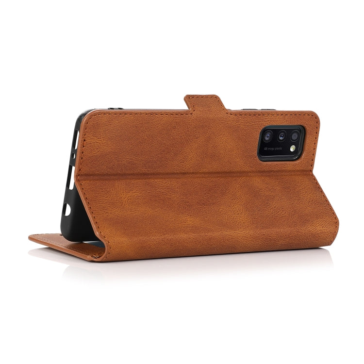 For Samsung Galaxy A41 Retro Magnetic Closing Clasp Horizontal Flip Leather Case with Holder & Card Slots & Photo Frame & Wallet