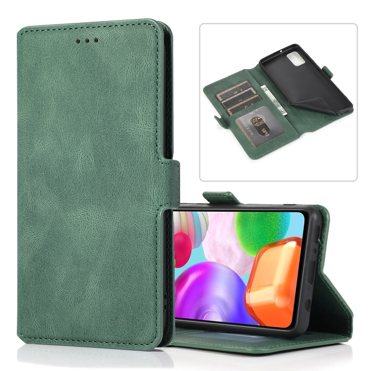 For Samsung Galaxy A41 Retro Magnetic Closing Clasp Horizontal Flip Leather Case with Holder & Card Slots & Photo Frame & Wallet