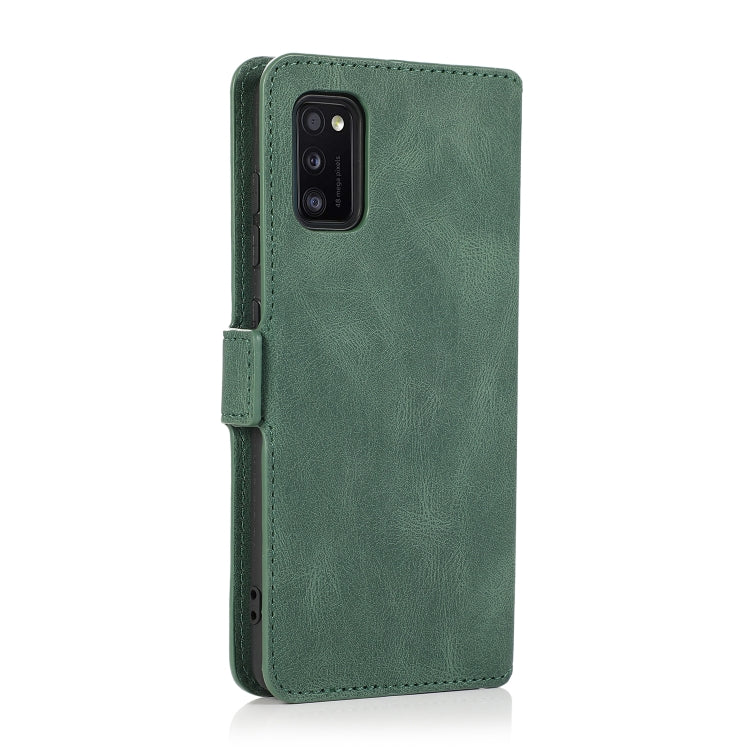 For Samsung Galaxy A41 Retro Magnetic Closing Clasp Horizontal Flip Leather Case with Holder & Card Slots & Photo Frame & Wallet