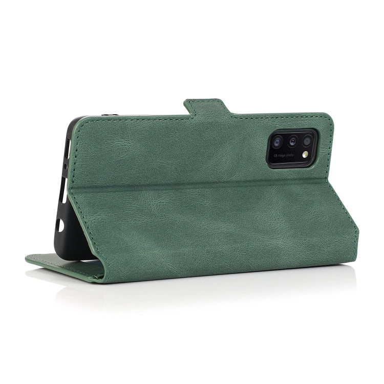 For Samsung Galaxy A41 Retro Magnetic Closing Clasp Horizontal Flip Leather Case with Holder & Card Slots & Photo Frame & Wallet