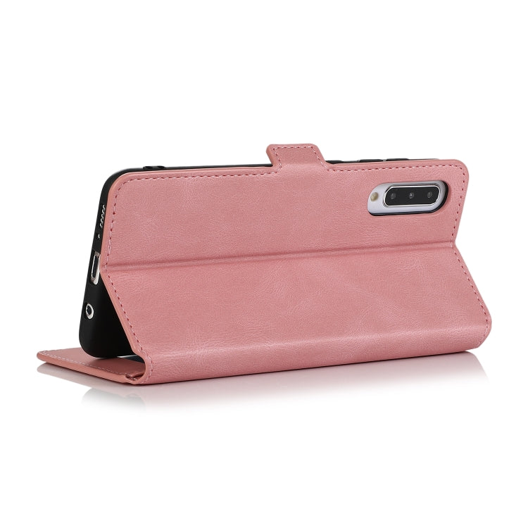 For Samsung Galaxy A50 Retro Magnetic Closing Clasp Horizontal Flip Leather Case with Holder & Card Slots & Photo Frame & Wallet