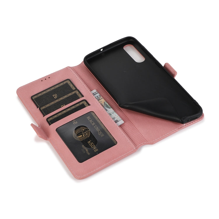 For Samsung Galaxy A50 Retro Magnetic Closing Clasp Horizontal Flip Leather Case with Holder & Card Slots & Photo Frame & Wallet