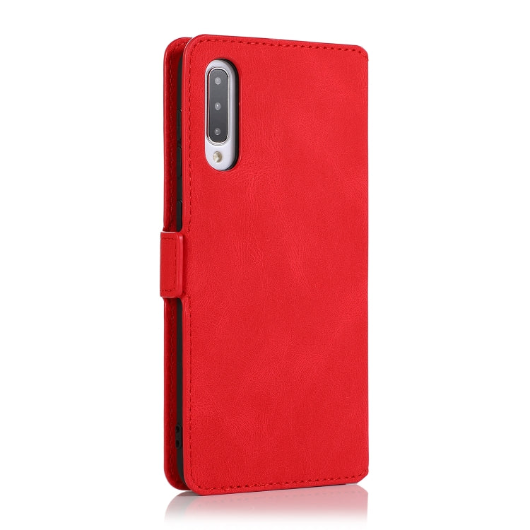 For Samsung Galaxy A50 Retro Magnetic Closing Clasp Horizontal Flip Leather Case with Holder & Card Slots & Photo Frame & Wallet