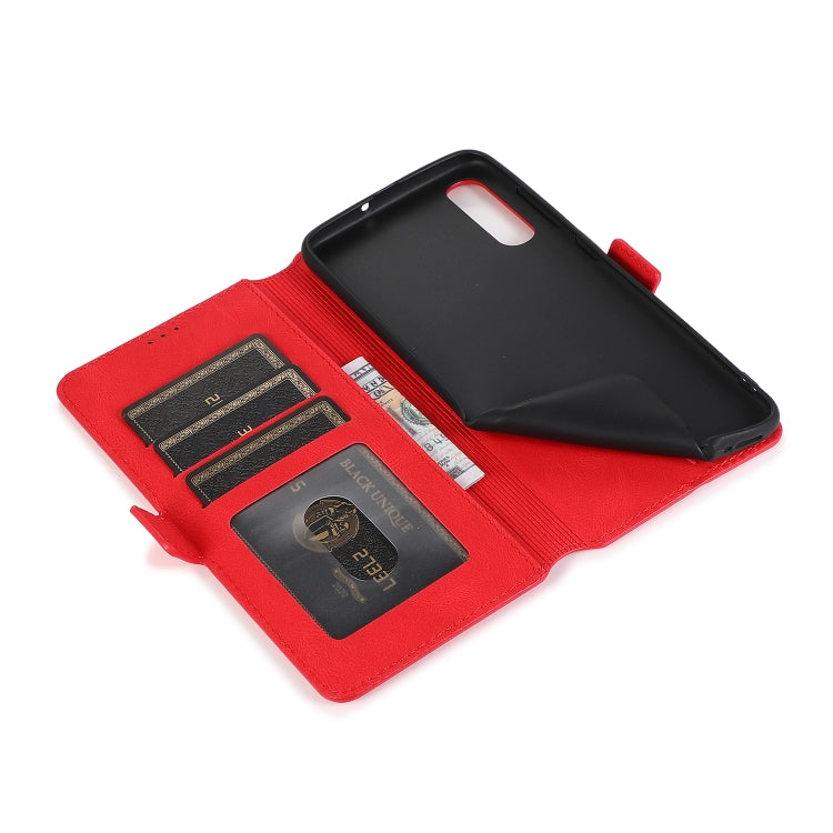 For Samsung Galaxy A50 Retro Magnetic Closing Clasp Horizontal Flip Leather Case with Holder & Card Slots & Photo Frame & Wallet