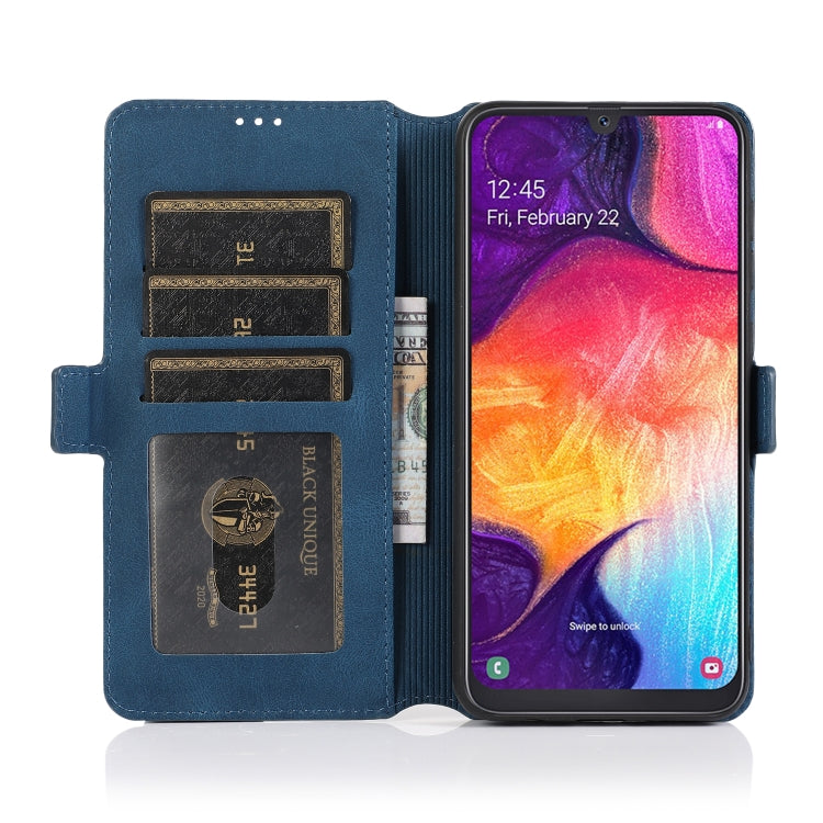 For Samsung Galaxy A50 Retro Magnetic Closing Clasp Horizontal Flip Leather Case with Holder & Card Slots & Photo Frame & Wallet