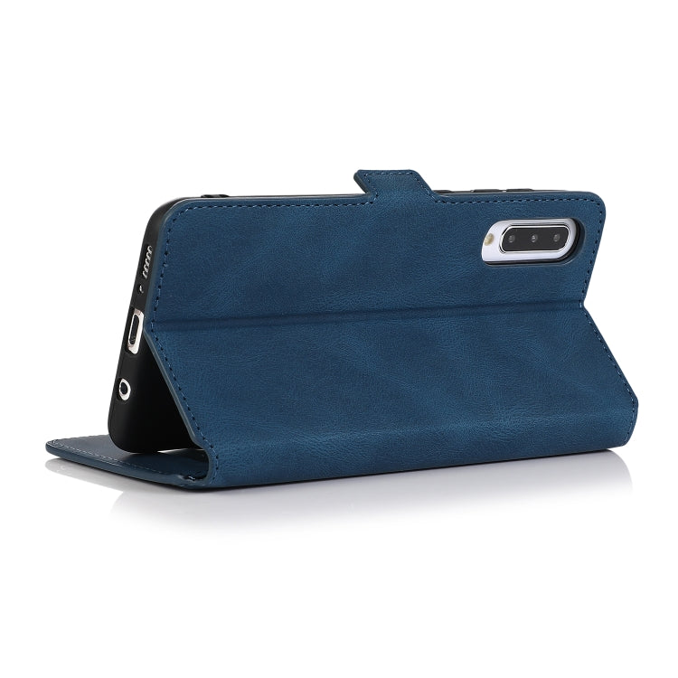 For Samsung Galaxy A50 Retro Magnetic Closing Clasp Horizontal Flip Leather Case with Holder & Card Slots & Photo Frame & Wallet