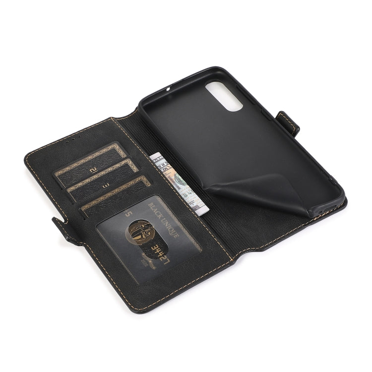 For Samsung Galaxy A50 Retro Magnetic Closing Clasp Horizontal Flip Leather Case with Holder & Card Slots & Photo Frame & Wallet
