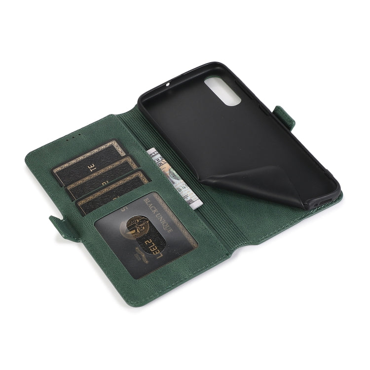 For Samsung Galaxy A50 Retro Magnetic Closing Clasp Horizontal Flip Leather Case with Holder & Card Slots & Photo Frame & Wallet