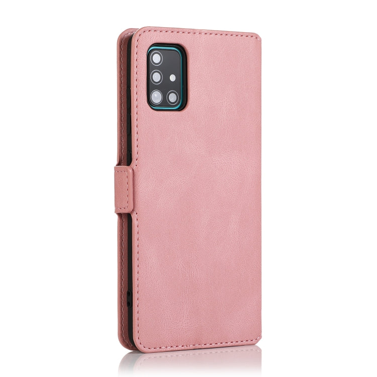 For Samsung Galaxy A51 Retro Magnetic Closing Clasp Horizontal Flip Leather Case with Holder & Card Slots & Photo Frame & Wallet