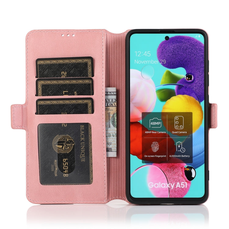 For Samsung Galaxy A51 Retro Magnetic Closing Clasp Horizontal Flip Leather Case with Holder & Card Slots & Photo Frame & Wallet
