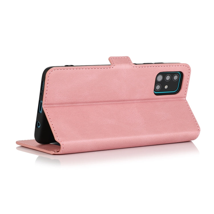For Samsung Galaxy A51 Retro Magnetic Closing Clasp Horizontal Flip Leather Case with Holder & Card Slots & Photo Frame & Wallet