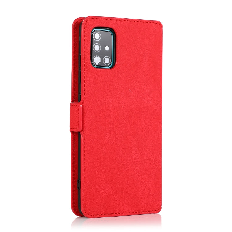 For Samsung Galaxy A51 Retro Magnetic Closing Clasp Horizontal Flip Leather Case with Holder & Card Slots & Photo Frame & Wallet
