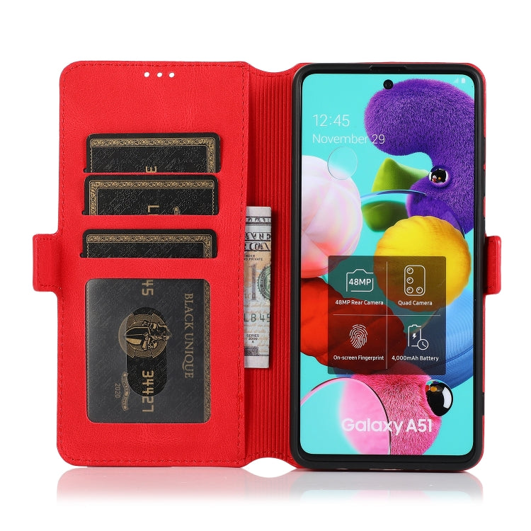 For Samsung Galaxy A51 Retro Magnetic Closing Clasp Horizontal Flip Leather Case with Holder & Card Slots & Photo Frame & Wallet