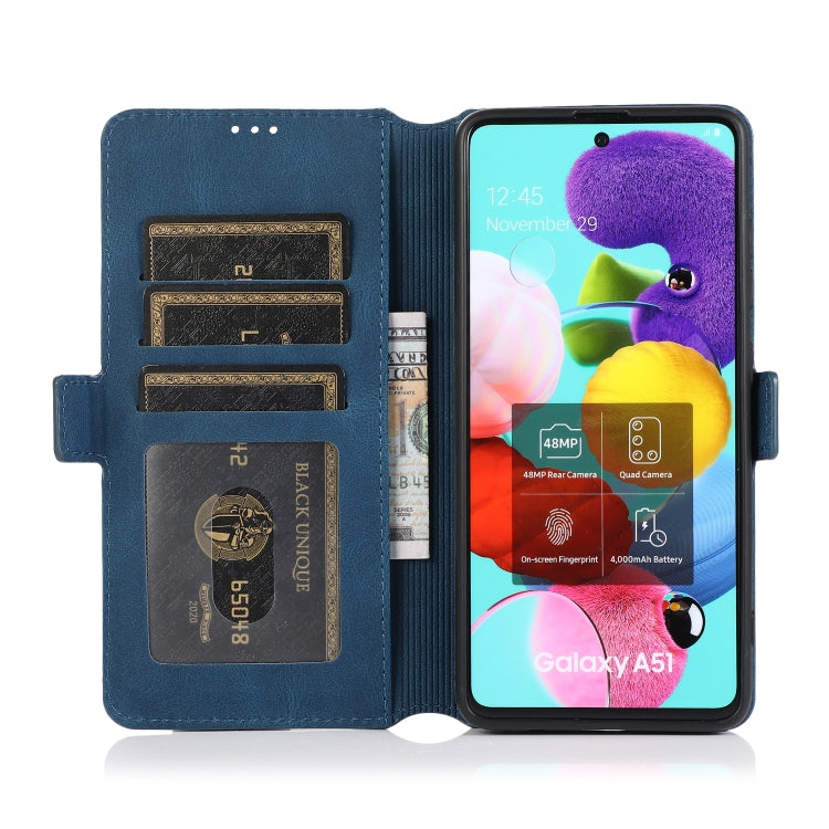 For Samsung Galaxy A51 Retro Magnetic Closing Clasp Horizontal Flip Leather Case with Holder & Card Slots & Photo Frame & Wallet