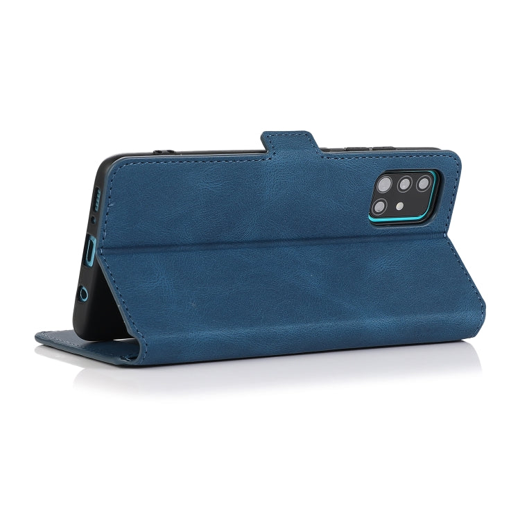 For Samsung Galaxy A51 Retro Magnetic Closing Clasp Horizontal Flip Leather Case with Holder & Card Slots & Photo Frame & Wallet