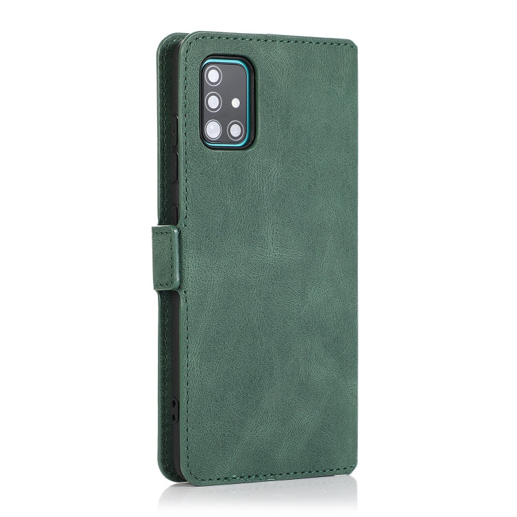 For Samsung Galaxy A51 Retro Magnetic Closing Clasp Horizontal Flip Leather Case with Holder & Card Slots & Photo Frame & Wallet