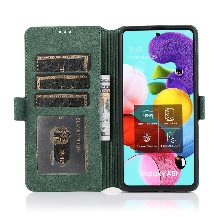 For Samsung Galaxy A51 Retro Magnetic Closing Clasp Horizontal Flip Leather Case with Holder & Card Slots & Photo Frame & Wallet