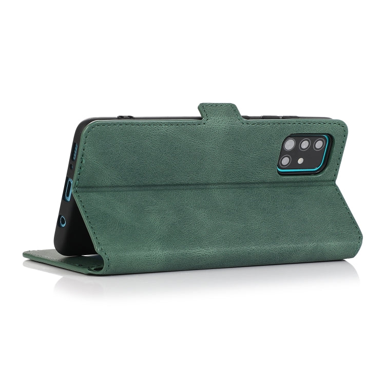 For Samsung Galaxy A51 Retro Magnetic Closing Clasp Horizontal Flip Leather Case with Holder & Card Slots & Photo Frame & Wallet