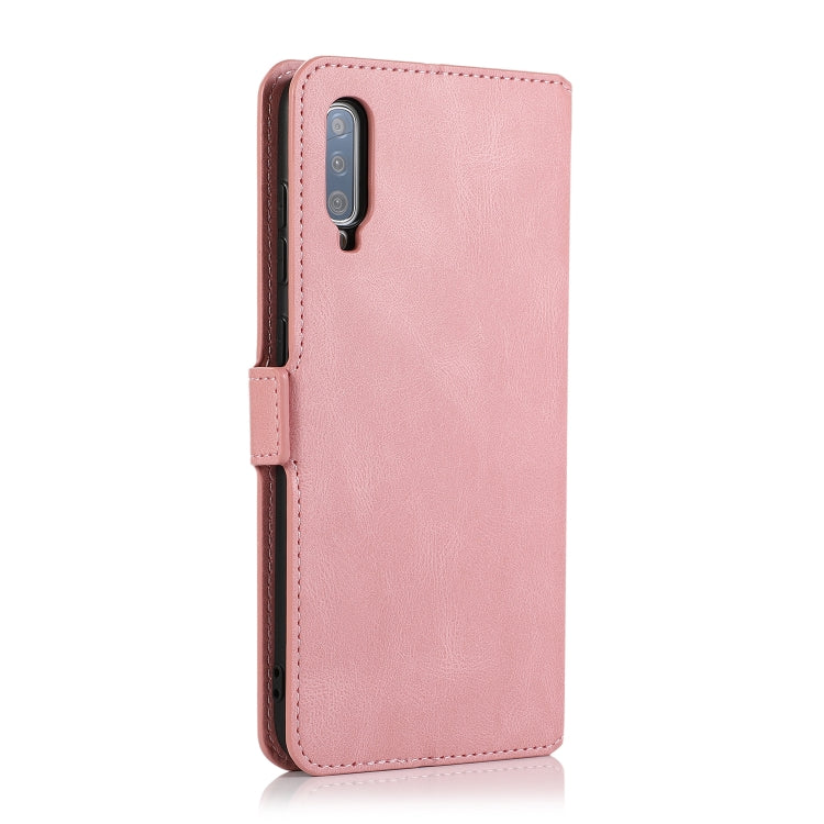 For Samsung Galaxy A70 Retro Magnetic Closing Clasp Horizontal Flip Leather Case with Holder & Card Slots & Photo Frame & Wallet