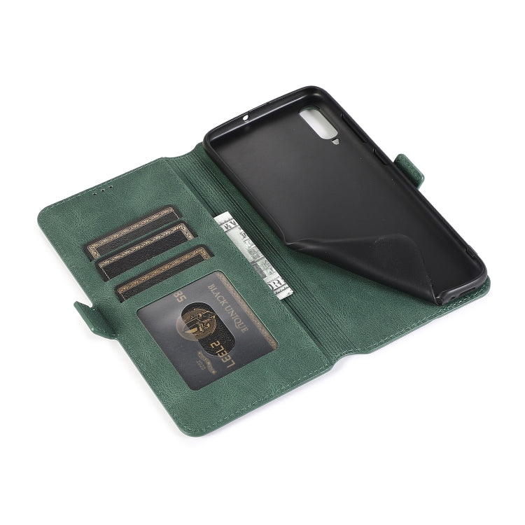 For Samsung Galaxy A70 Retro Magnetic Closing Clasp Horizontal Flip Leather Case with Holder & Card Slots & Photo Frame & Wallet
