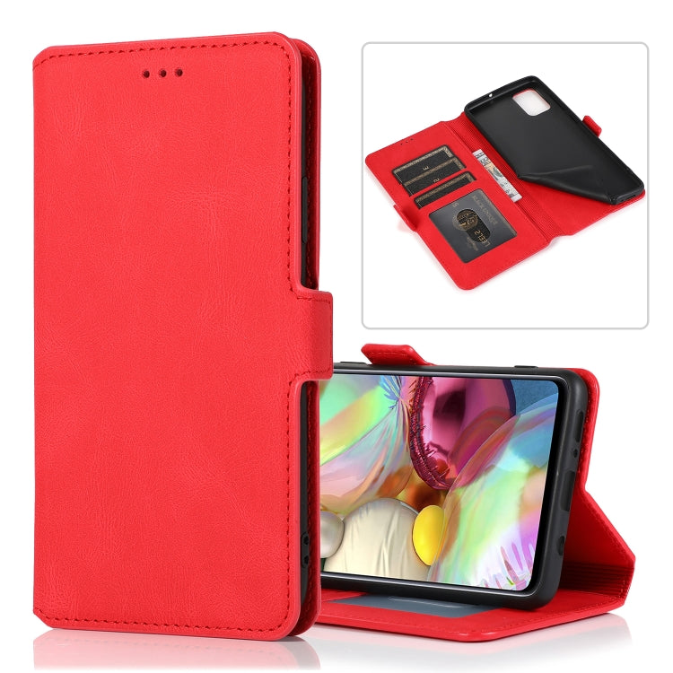 For Samsung Galaxy A71 Retro Magnetic Closing Clasp Horizontal Flip Leather Case with Holder & Card Slots & Photo Frame & Wallet