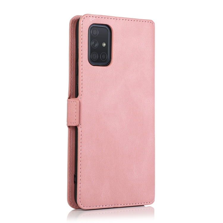 For Samsung Galaxy A71 Retro Magnetic Closing Clasp Horizontal Flip Leather Case with Holder & Card Slots & Photo Frame & Wallet