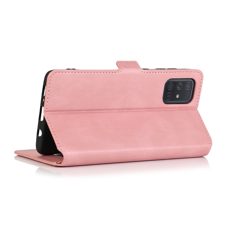 For Samsung Galaxy A71 Retro Magnetic Closing Clasp Horizontal Flip Leather Case with Holder & Card Slots & Photo Frame & Wallet