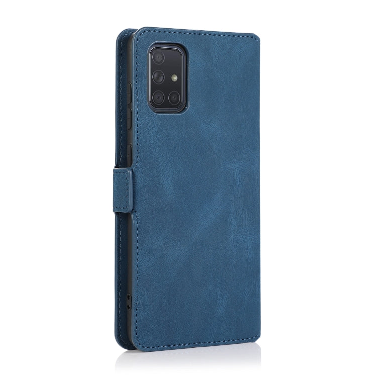 For Samsung Galaxy A71 Retro Magnetic Closing Clasp Horizontal Flip Leather Case with Holder & Card Slots & Photo Frame & Wallet