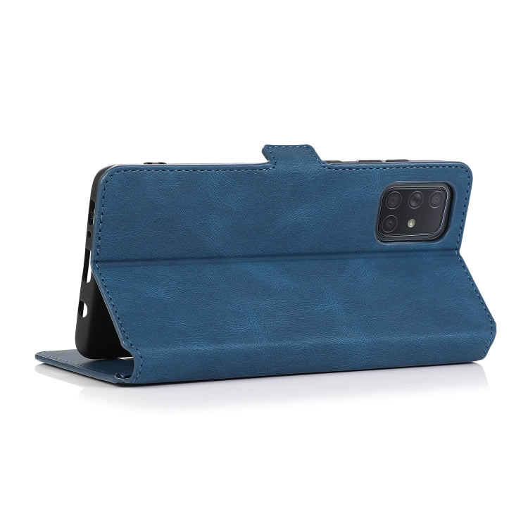 For Samsung Galaxy A71 Retro Magnetic Closing Clasp Horizontal Flip Leather Case with Holder & Card Slots & Photo Frame & Wallet
