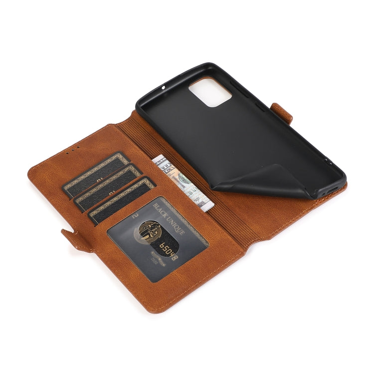 For Samsung Galaxy A71 Retro Magnetic Closing Clasp Horizontal Flip Leather Case with Holder & Card Slots & Photo Frame & Wallet