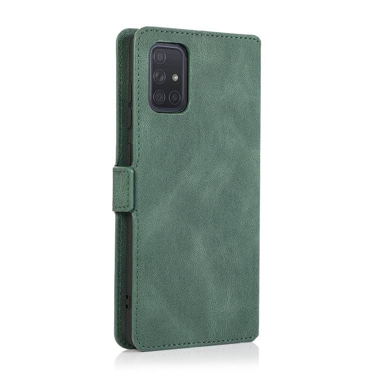 For Samsung Galaxy A71 Retro Magnetic Closing Clasp Horizontal Flip Leather Case with Holder & Card Slots & Photo Frame & Wallet