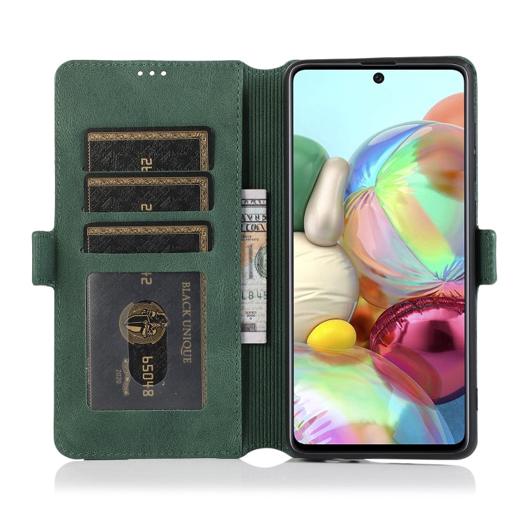 For Samsung Galaxy A71 Retro Magnetic Closing Clasp Horizontal Flip Leather Case with Holder & Card Slots & Photo Frame & Wallet