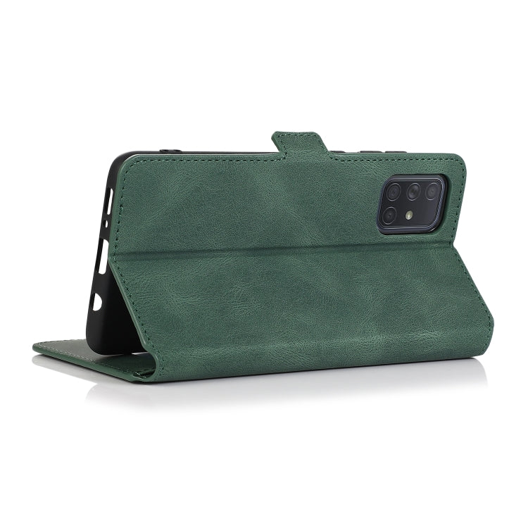 For Samsung Galaxy A71 Retro Magnetic Closing Clasp Horizontal Flip Leather Case with Holder & Card Slots & Photo Frame & Wallet