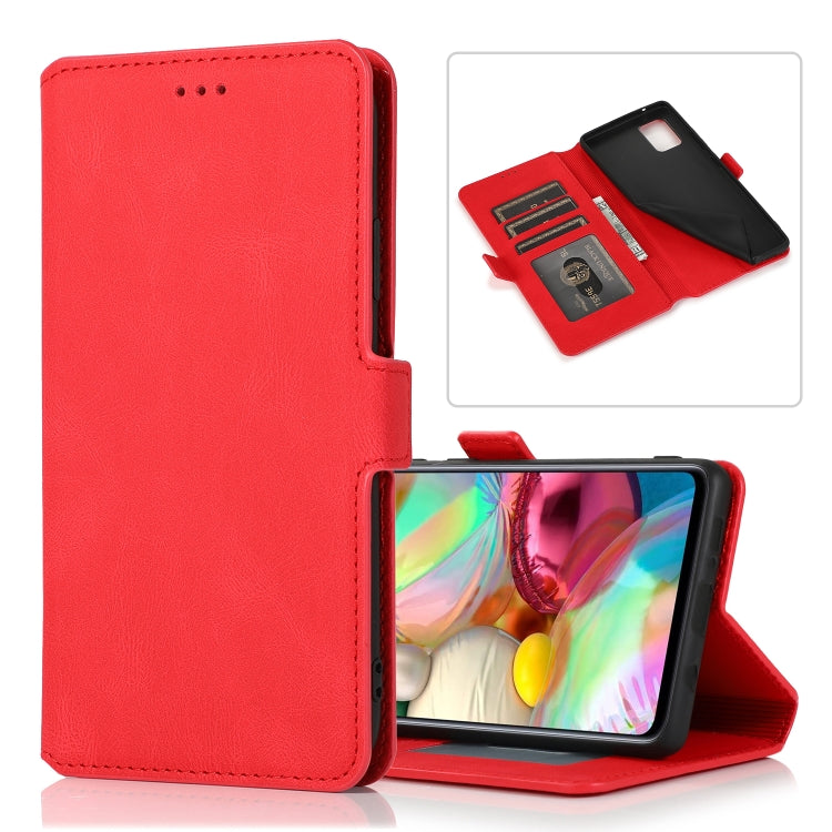 For Samsung Galaxy A71 5G Retro Magnetic Closing Clasp Horizontal Flip Leather Case with Holder & Card Slots & Photo Frame & Wallet