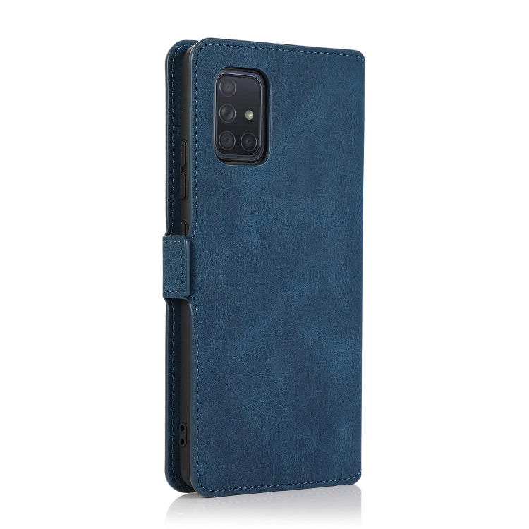 For Samsung Galaxy A71 5G Retro Magnetic Closing Clasp Horizontal Flip Leather Case with Holder & Card Slots & Photo Frame & Wallet