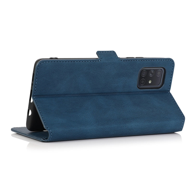 For Samsung Galaxy A71 5G Retro Magnetic Closing Clasp Horizontal Flip Leather Case with Holder & Card Slots & Photo Frame & Wallet