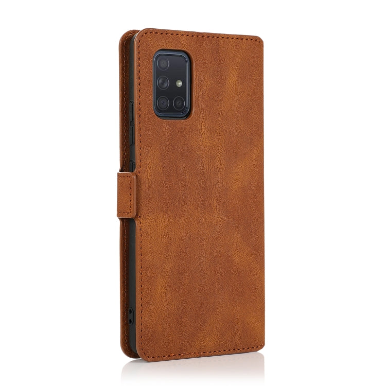 For Samsung Galaxy A71 5G Retro Magnetic Closing Clasp Horizontal Flip Leather Case with Holder & Card Slots & Photo Frame & Wallet