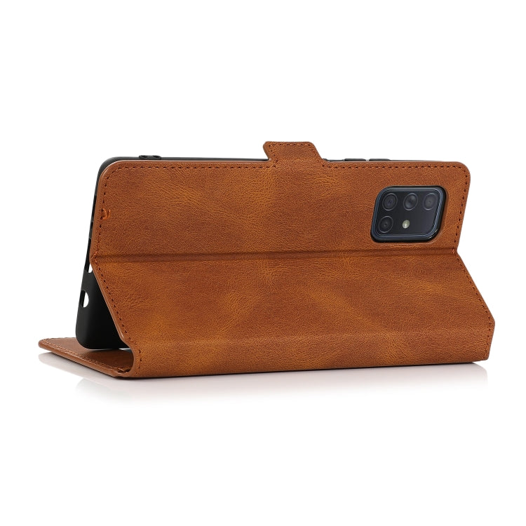 For Samsung Galaxy A71 5G Retro Magnetic Closing Clasp Horizontal Flip Leather Case with Holder & Card Slots & Photo Frame & Wallet