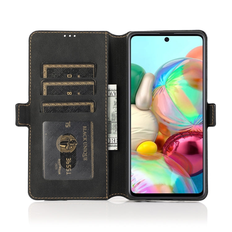 For Samsung Galaxy A71 5G Retro Magnetic Closing Clasp Horizontal Flip Leather Case with Holder & Card Slots & Photo Frame & Wallet
