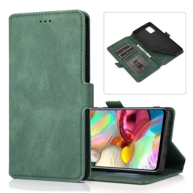 For Samsung Galaxy A71 5G Retro Magnetic Closing Clasp Horizontal Flip Leather Case with Holder & Card Slots & Photo Frame & Wallet