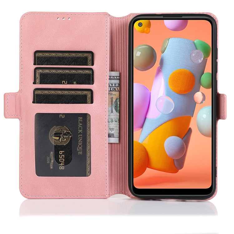 For Samsung Galaxy A11 Retro Magnetic Closing Clasp Horizontal Flip Leather Case with Holder & Card Slots & Photo Frame & Wallet