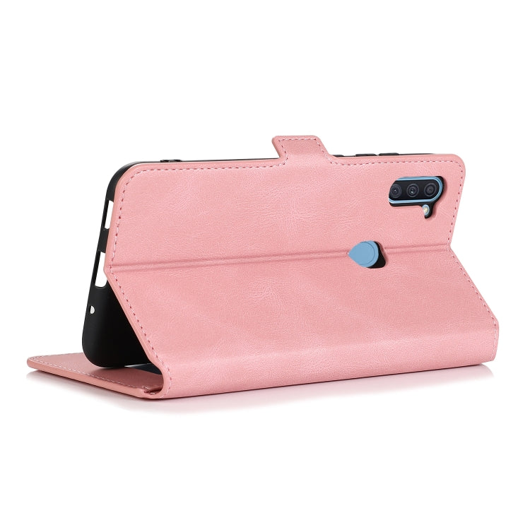 For Samsung Galaxy A11 Retro Magnetic Closing Clasp Horizontal Flip Leather Case with Holder & Card Slots & Photo Frame & Wallet